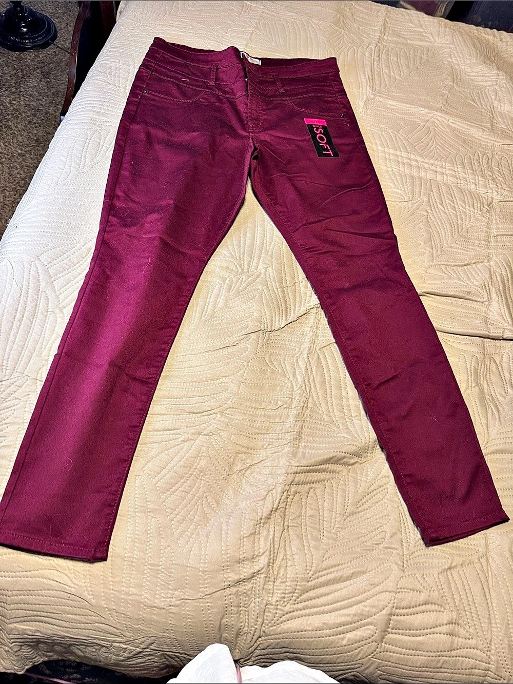 No Boundaries Super Soft Skinny Pants Purple Size 15 NWT